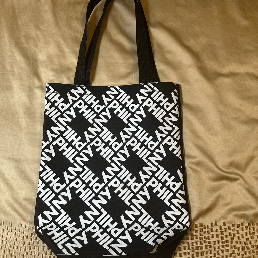 New NY Philharmonic Sturdy Black and White Tote Bag EnviroTote Made in USA